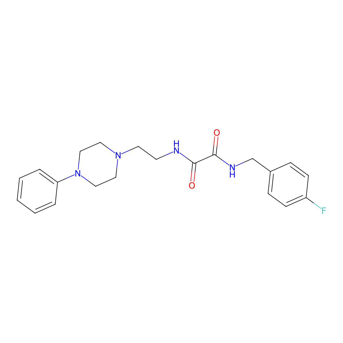 N1-(4-fluorobenzyl)-N2-(2-(4-phenylpiperazin-1-yl)ethyl)oxalamide molecular structure, CAS 1049368-93-5