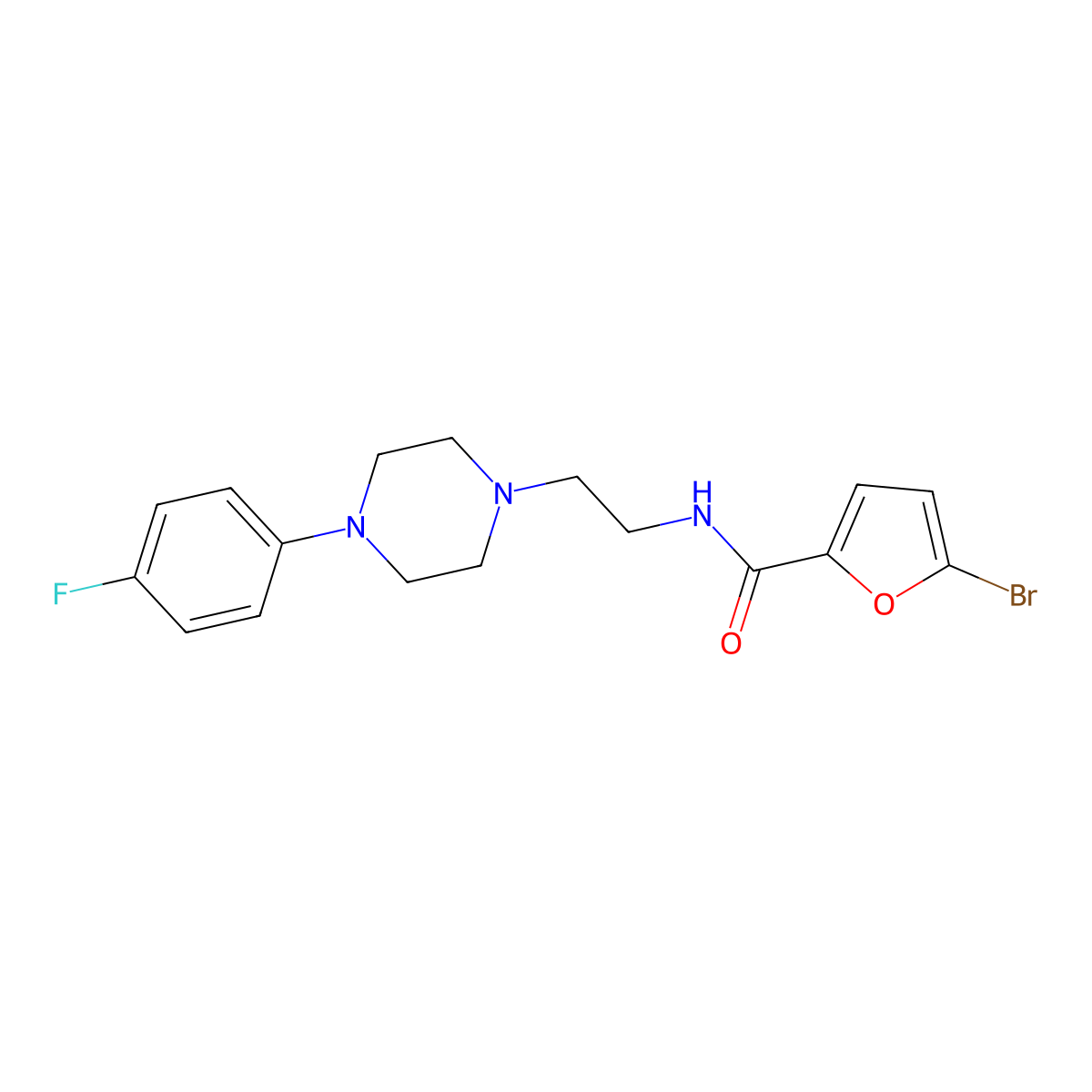 5-bromo-N-{2-[4-(4-fluorophenyl)piperazin-1-yl]ethyl}furan-2-carboxamide molecular structure, CAS 1049368-96-8