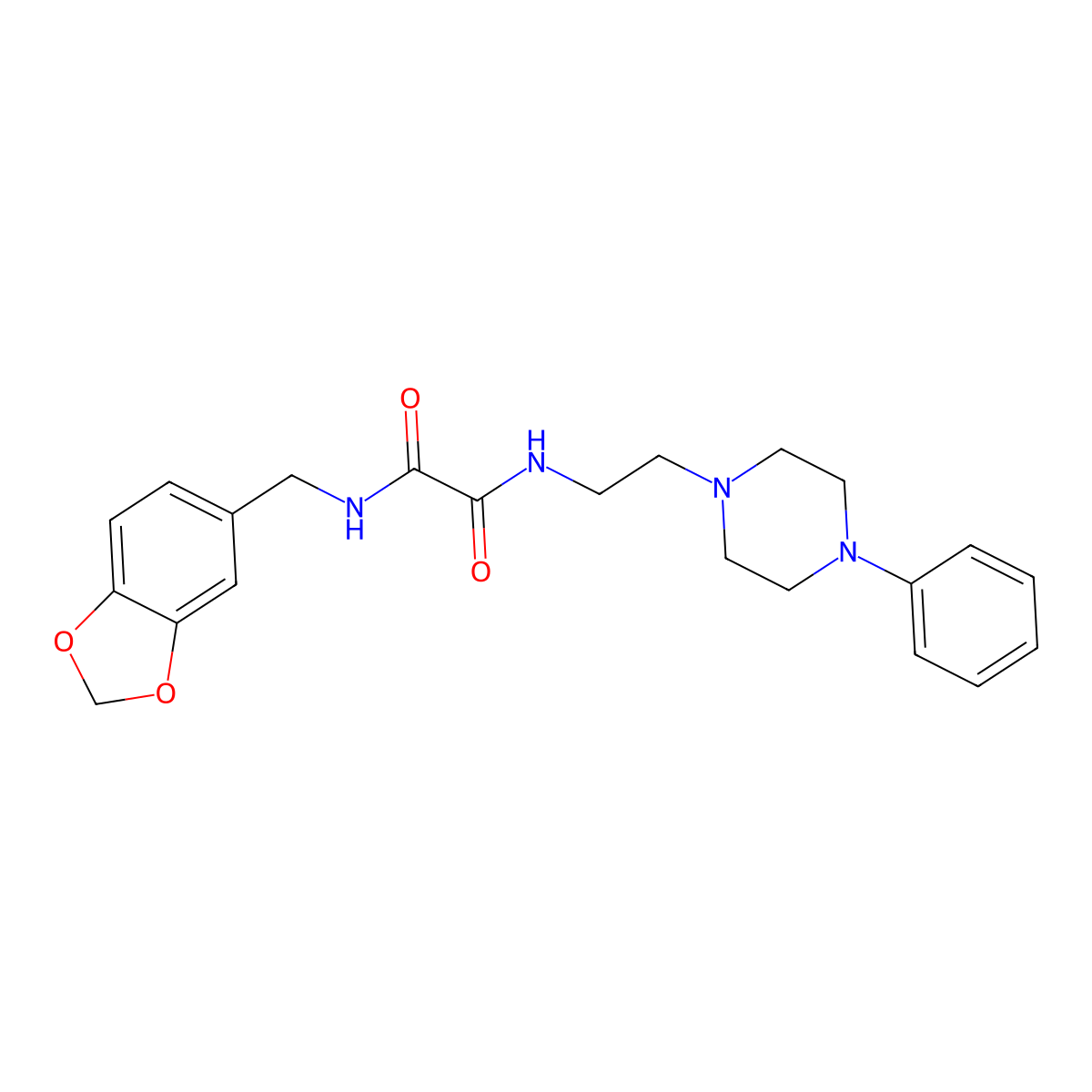 N-[(2H-1,3-benzodioxol-5-yl)methyl]-N'-[2-(4-phenylpiperazin-1-yl)ethyl]ethanediamide molecular structure, CAS 1049369-08-5