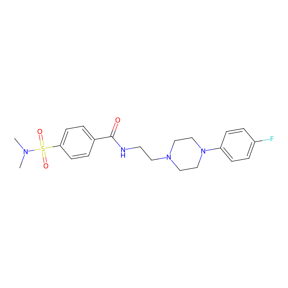 4-(N,N-dimethylsulfamoyl)-N-(2-(4-(4-fluorophenyl)piperazin-1-yl)ethyl)benzamide molecular structure, CAS 1049369-50-7
