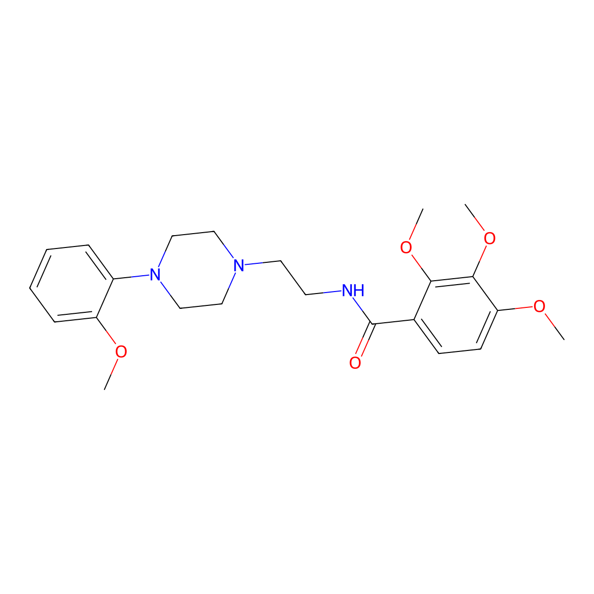 2,3,4-trimethoxy-N-(2-(4-(2-methoxyphenyl)piperazin-1-yl)ethyl)benzamide molecular structure, CAS 1049370-17-3