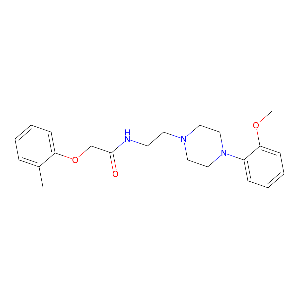 N-(2-(4-(2-methoxyphenyl)piperazin-1-yl)ethyl)-2-(o-tolyloxy)acetamide molecular structure, CAS 1049370-62-8