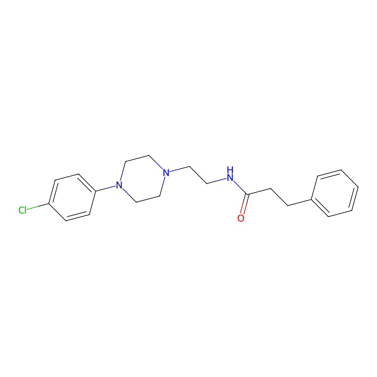 N-{2-[4-(4-chlorophenyl)piperazin-1-yl]ethyl}-3-phenylpropanamide molecular structure, CAS 1049371-62-1