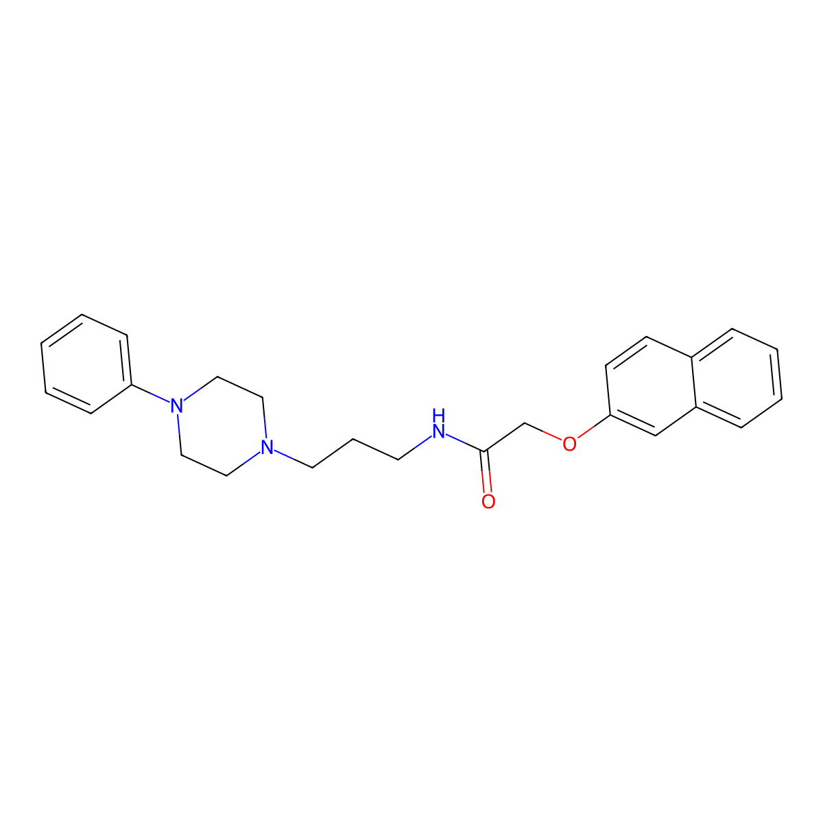 2-(naphthalen-2-yloxy)-N-(3-(4-phenylpiperazin-1-yl)propyl)acetamide molecular structure, CAS 1049373-53-6