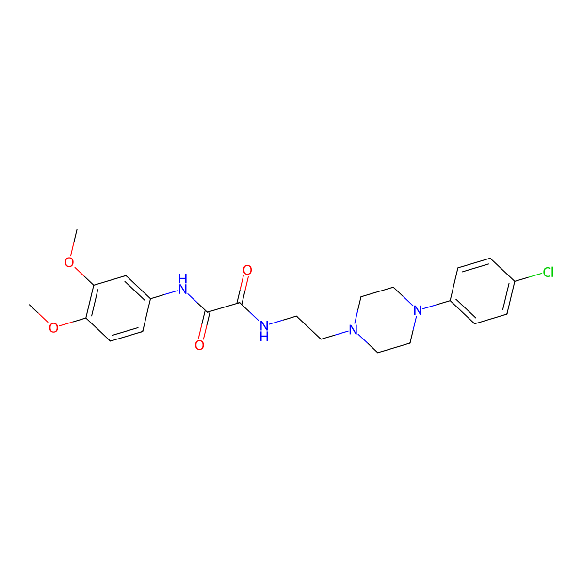 N1-(2-(4-(4-chlorophenyl)piperazin-1-yl)ethyl)-N2-(3,4-dimethoxyphenyl)oxalamide molecular structure, CAS 1049373-85-4