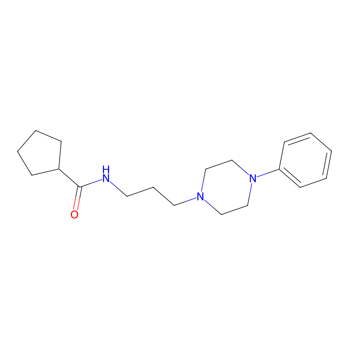 N-[3-(4-phenylpiperazin-1-yl)propyl]cyclopentanecarboxamide molecular structure, CAS 1049374-09-5
