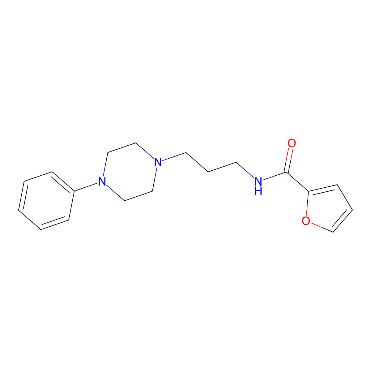 N-[3-(4-phenylpiperazin-1-yl)propyl]furan-2-carboxamide molecular structure, CAS 1049374-38-0