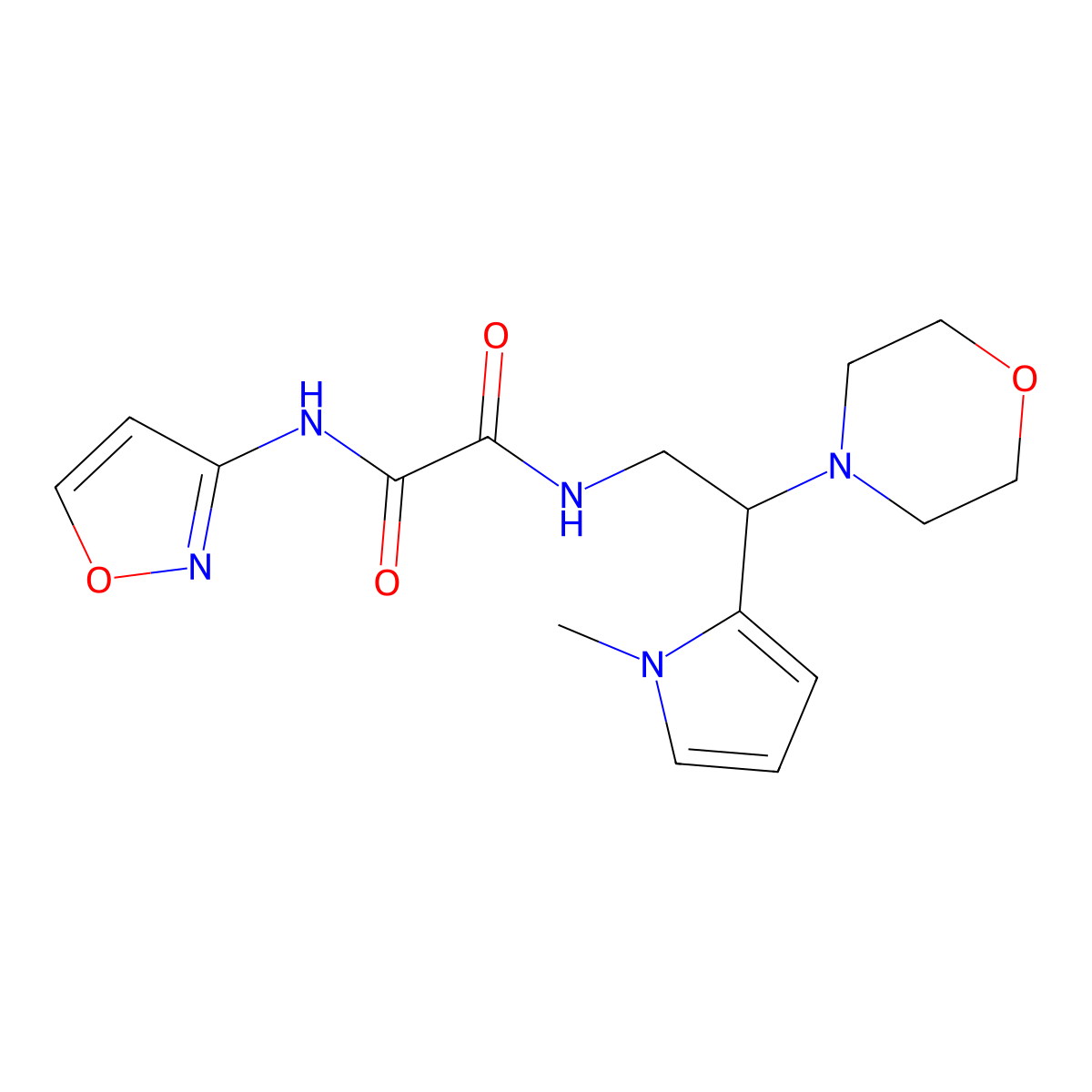 N1-(isoxazol-3-yl)-N2-(2-(1-methyl-1H-pyrrol-2-yl)-2-morpholinoethyl)oxalamide molecular structure, CAS 1049374-63-1