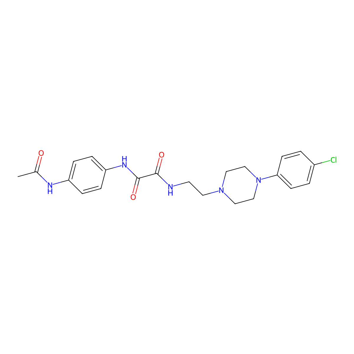 N1-(4-acetamidophenyl)-N2-(2-(4-(4-chlorophenyl)piperazin-1-yl)ethyl)oxalamide molecular structure, CAS 1049374-69-7