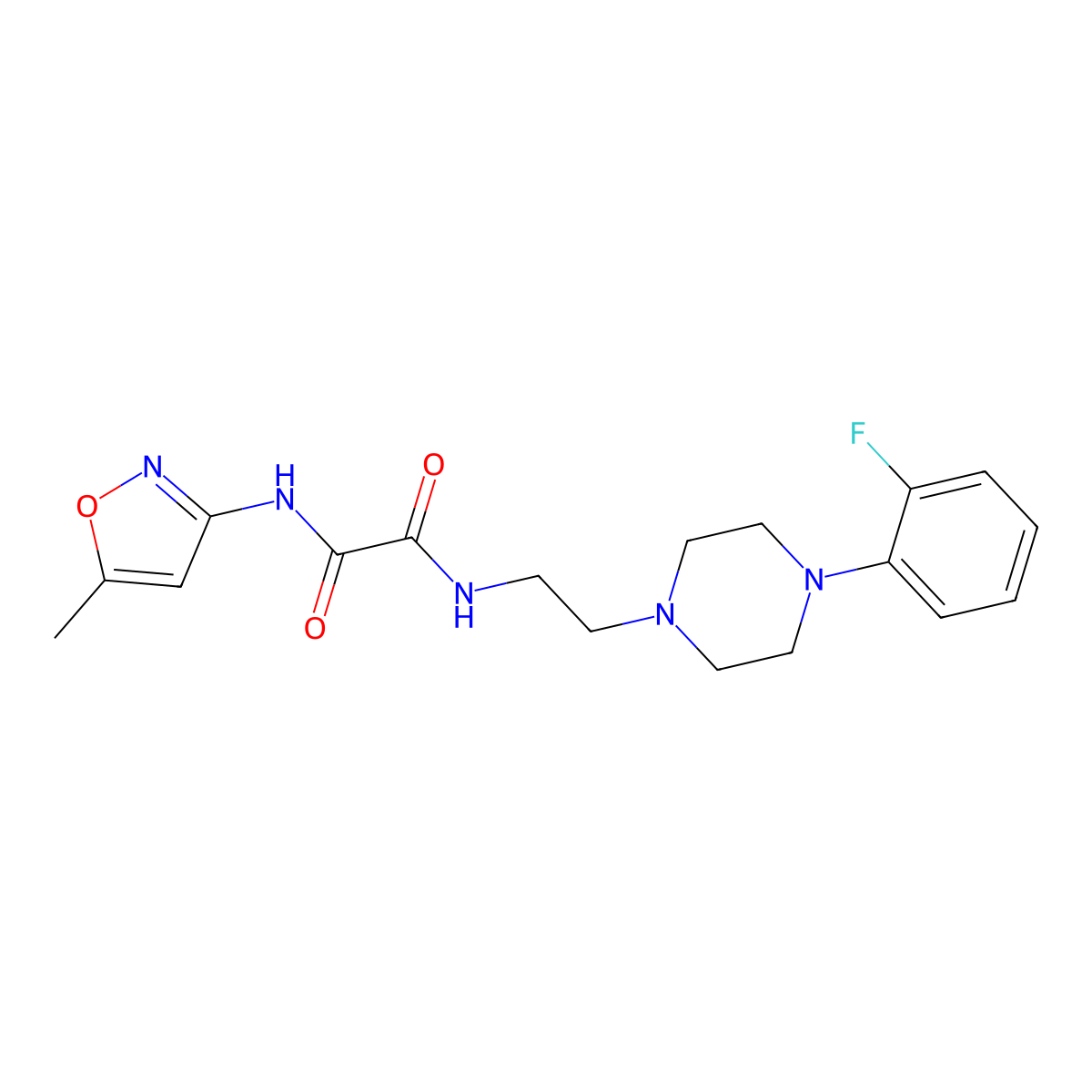 N1-(2-(4-(2-fluorophenyl)piperazin-1-yl)ethyl)-N2-(5-methylisoxazol-3-yl)oxalamide molecular structure, CAS 1049374-98-2