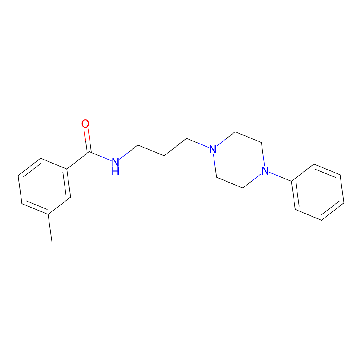 3-methyl-N-[3-(4-phenylpiperazin-1-yl)propyl]benzamide molecular structure, CAS 1049375-27-0
