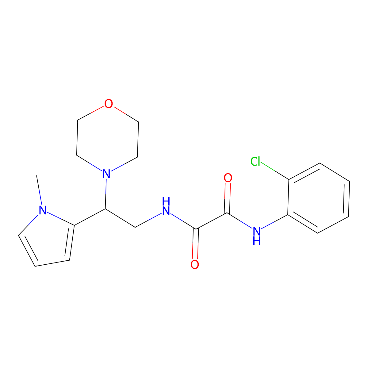 N1-(2-chlorophenyl)-N2-(2-(1-methyl-1H-pyrrol-2-yl)-2-morpholinoethyl)oxalamide molecular structure, CAS 1049375-84-9