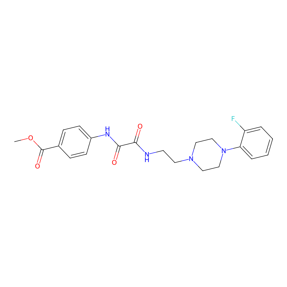 Methyl 4-(2-((2-(4-(2-fluorophenyl)piperazin-1-yl)ethyl)amino)-2-oxoacetamido)benzoate molecular structure, CAS 1049375-89-4