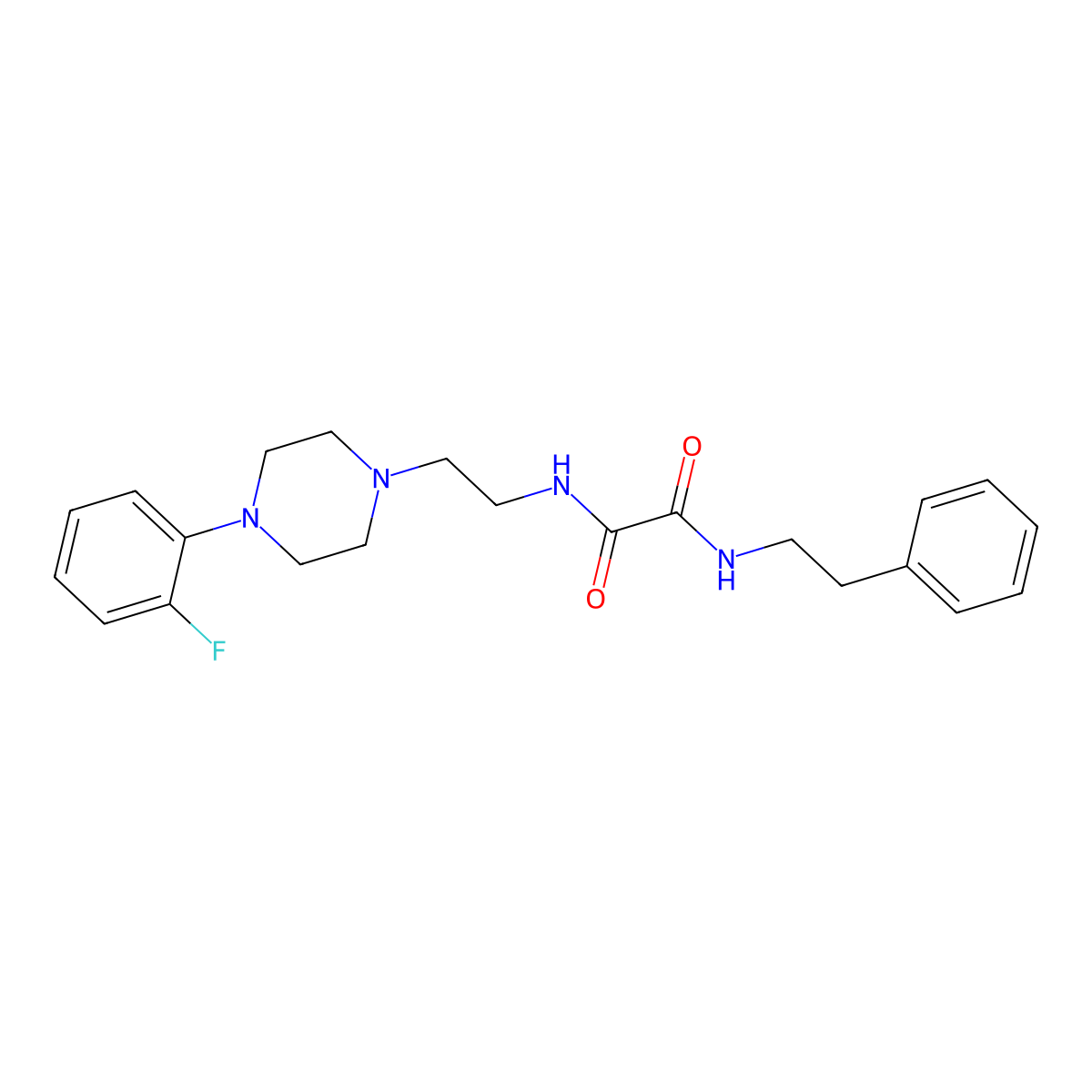 N1-(2-(4-(2-fluorophenyl)piperazin-1-yl)ethyl)-N2-phenethyloxalamide molecular structure, CAS 1049375-96-3