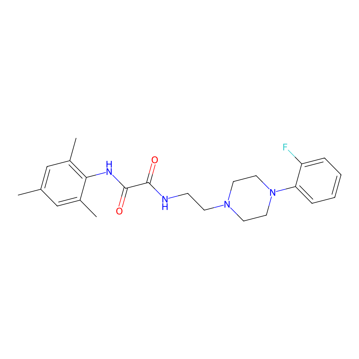 N1-(2-(4-(2-fluorophenyl)piperazin-1-yl)ethyl)-N2-mesityloxalamide molecular structure, CAS 1049376-20-6