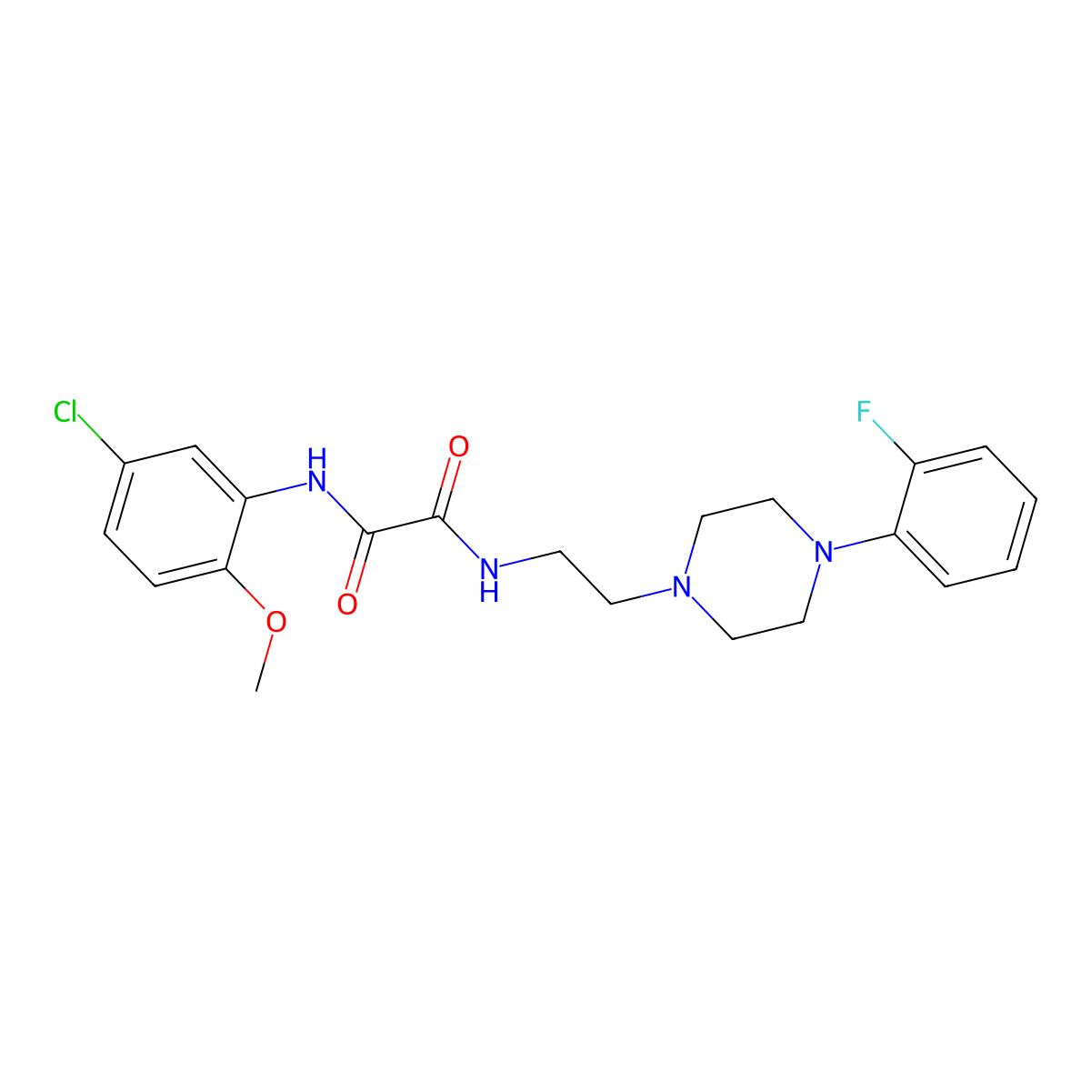 N1-(5-chloro-2-methoxyphenyl)-N2-(2-(4-(2-fluorophenyl)piperazin-1-yl)ethyl)oxalamide molecular structure, CAS 1049376-32-0