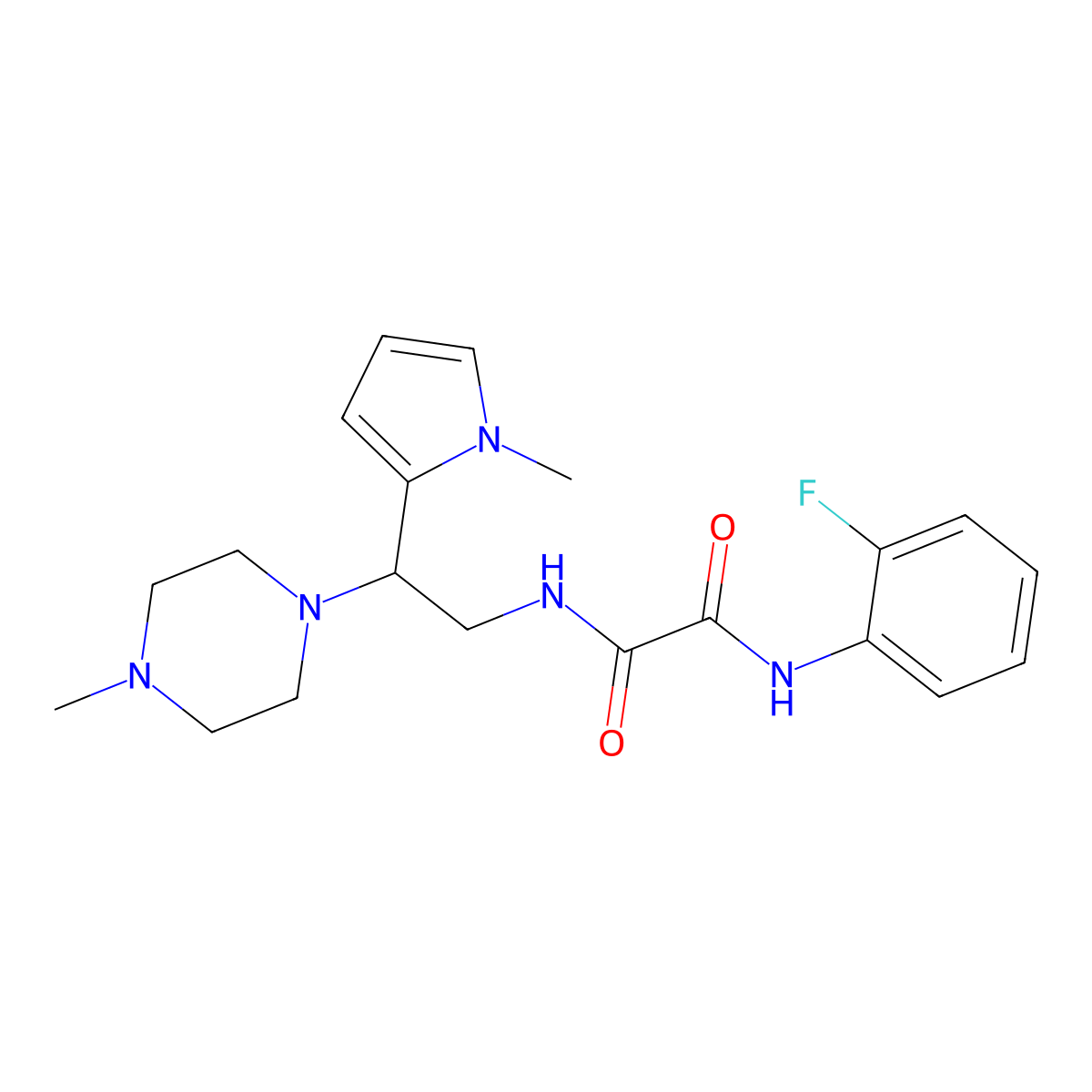 N1-(2-fluorophenyl)-N2-(2-(1-methyl-1H-pyrrol-2-yl)-2-(4-methylpiperazin-1-yl)ethyl)oxalamide molecular structure, CAS 1049379-81-8