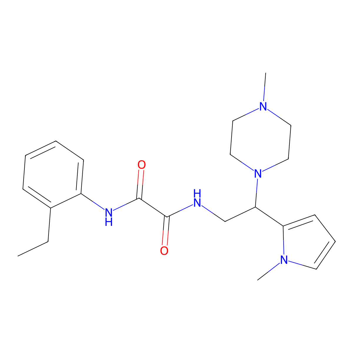 N1-(2-ethylphenyl)-N2-(2-(1-methyl-1H-pyrrol-2-yl)-2-(4-methylpiperazin-1-yl)ethyl)oxalamide molecular structure, CAS 1049380-09-7