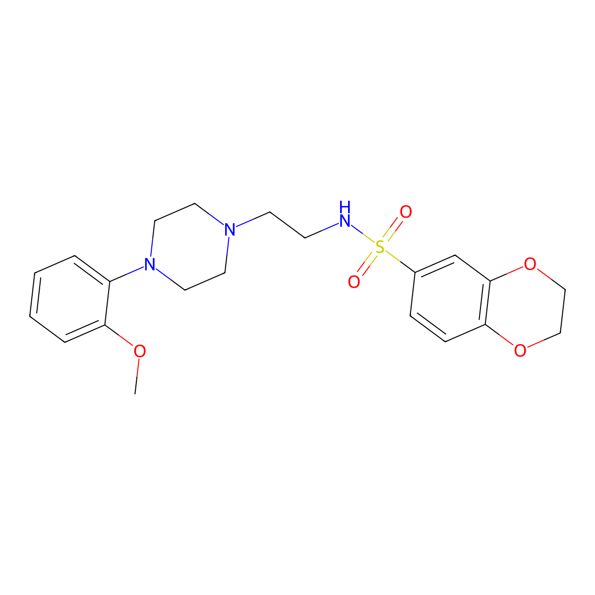 N-(2-(4-(2-methoxyphenyl)piperazin-1-yl)ethyl)-2,3-dihydrobenzo[b][1,4]dioxine-6-sulfonamide molecular structure, CAS 1049387-47-4