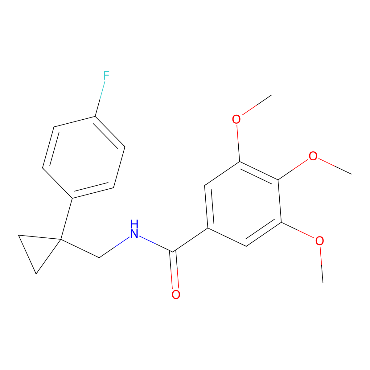 N-{[1-(4-fluorophenyl)cyclopropyl]methyl}-3,4,5-trimethoxybenzamide molecular structure, CAS 1049388-29-5