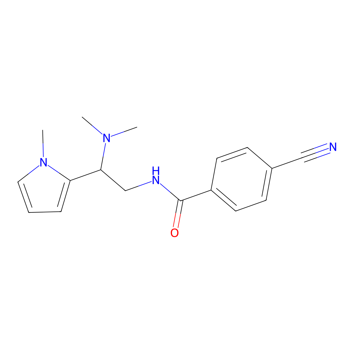 4-cyano-N-[2-(dimethylamino)-2-(1-methyl-1H-pyrrol-2-yl)ethyl]benzamide molecular structure, CAS 1049388-92-2