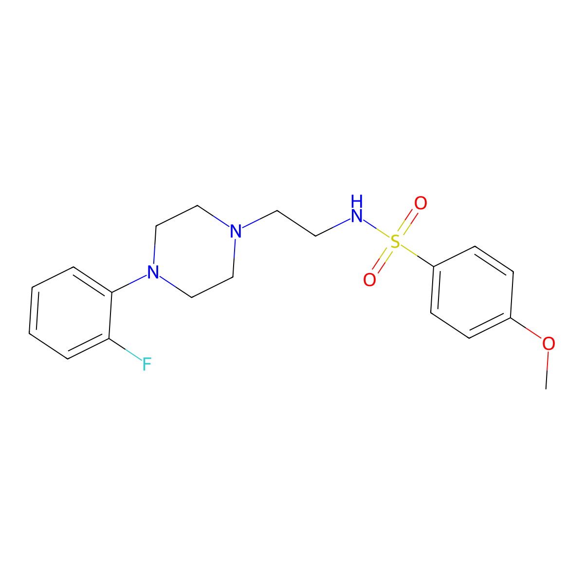 N-(2-(4-(2-fluorophenyl)piperazin-1-yl)ethyl)-4-methoxybenzenesulfonamide molecular structure, CAS 1049391-62-9