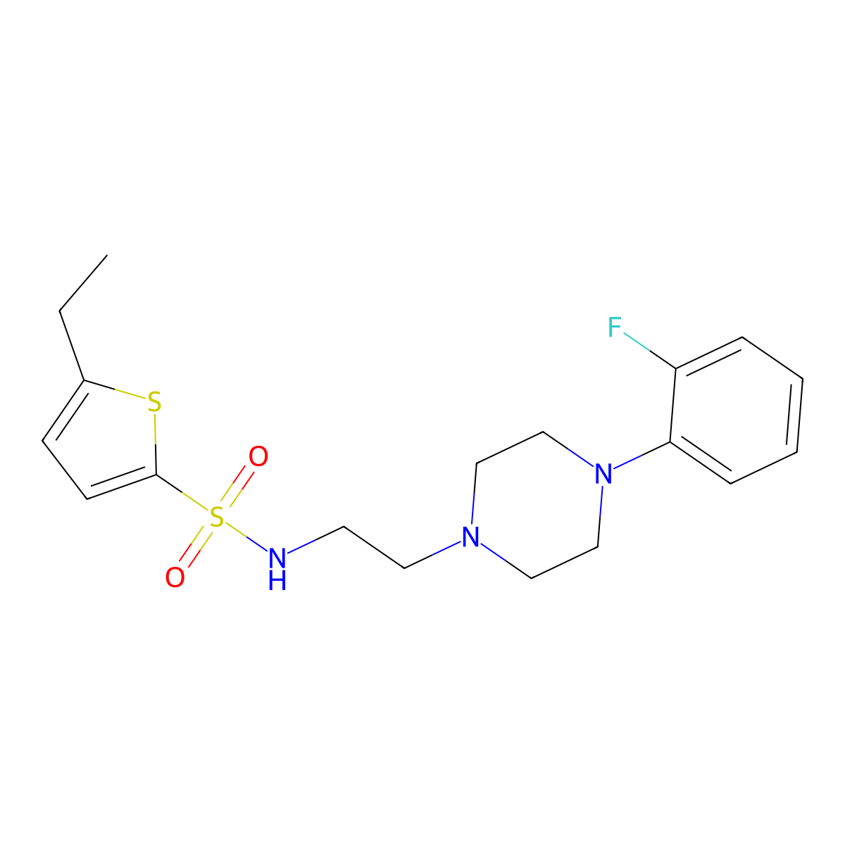 5-ethyl-N-{2-[4-(2-fluorophenyl)piperazin-1-yl]ethyl}thiophene-2-sulfonamide molecular structure, CAS 1049392-02-0