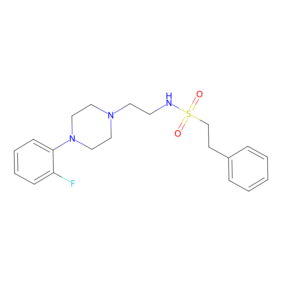 N-(2-(4-(2-fluorophenyl)piperazin-1-yl)ethyl)-2-phenylethanesulfonamide molecular structure, CAS 1049392-16-6