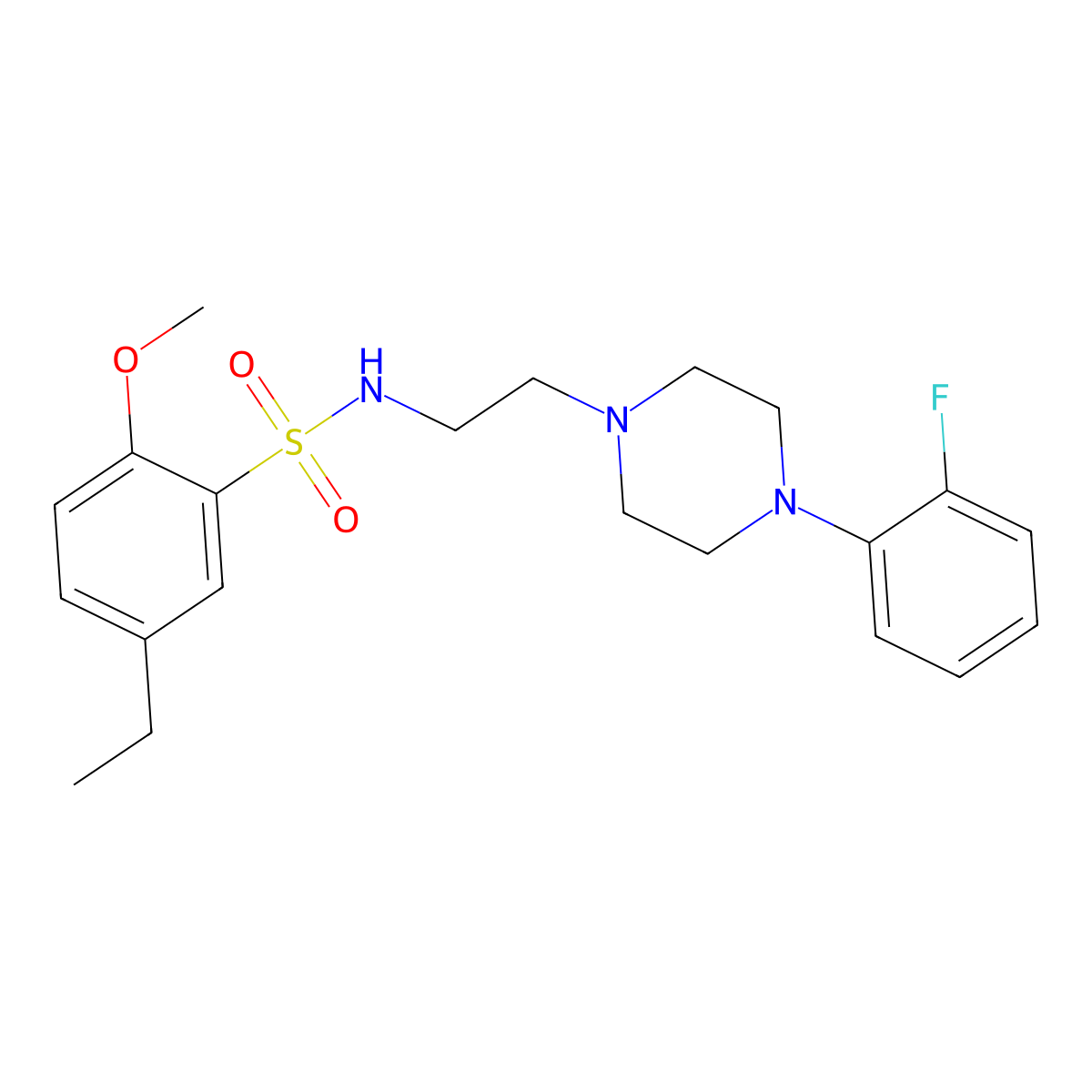 5-ethyl-N-(2-(4-(2-fluorophenyl)piperazin-1-yl)ethyl)-2-methoxybenzenesulfonamide molecular structure, CAS 1049392-78-0
