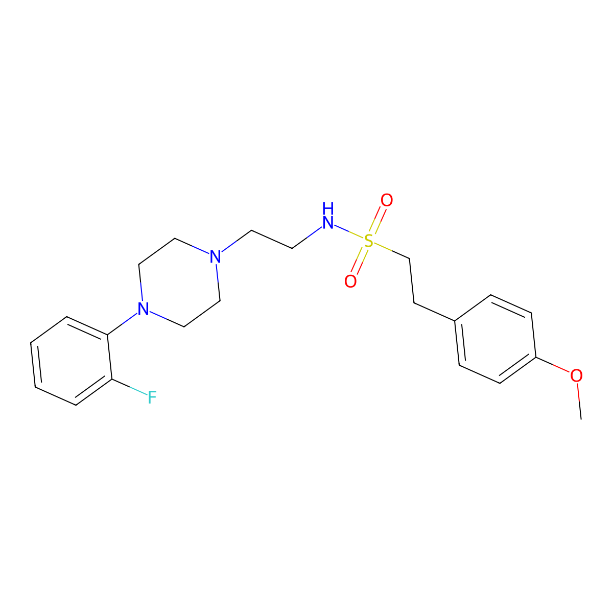 N-(2-(4-(2-fluorophenyl)piperazin-1-yl)ethyl)-2-(4-methoxyphenyl)ethanesulfonamide molecular structure, CAS 1049393-10-3