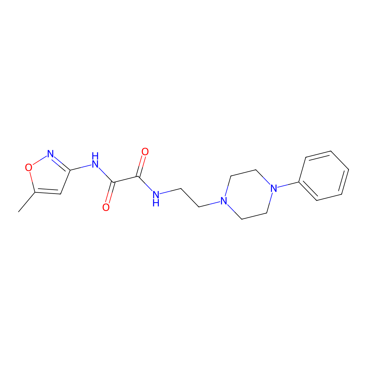 N1-(5-methylisoxazol-3-yl)-N2-(2-(4-phenylpiperazin-1-yl)ethyl)oxalamide molecular structure, CAS 1049393-42-1