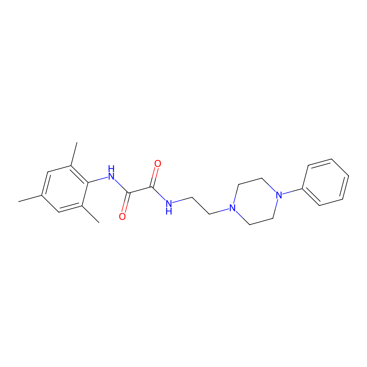 N1-mesityl-N2-(2-(4-phenylpiperazin-1-yl)ethyl)oxalamide molecular structure, CAS 1049394-79-7