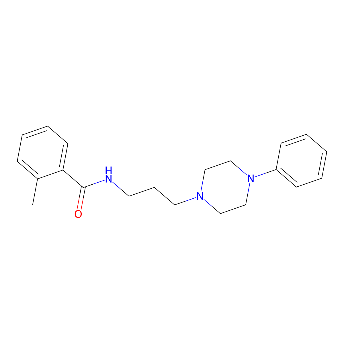 2-methyl-N-[3-(4-phenylpiperazin-1-yl)propyl]benzamide molecular structure, CAS 1049395-17-6