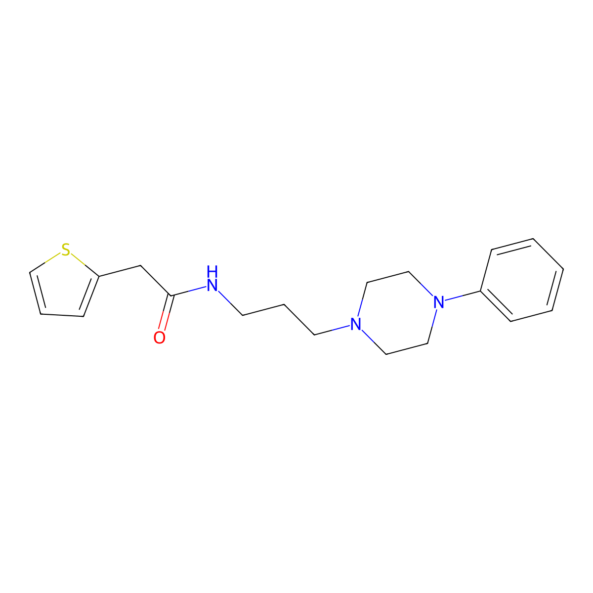N-[3-(4-phenylpiperazin-1-yl)propyl]-2-(thiophen-2-yl)acetamide molecular structure, CAS 1049395-80-3