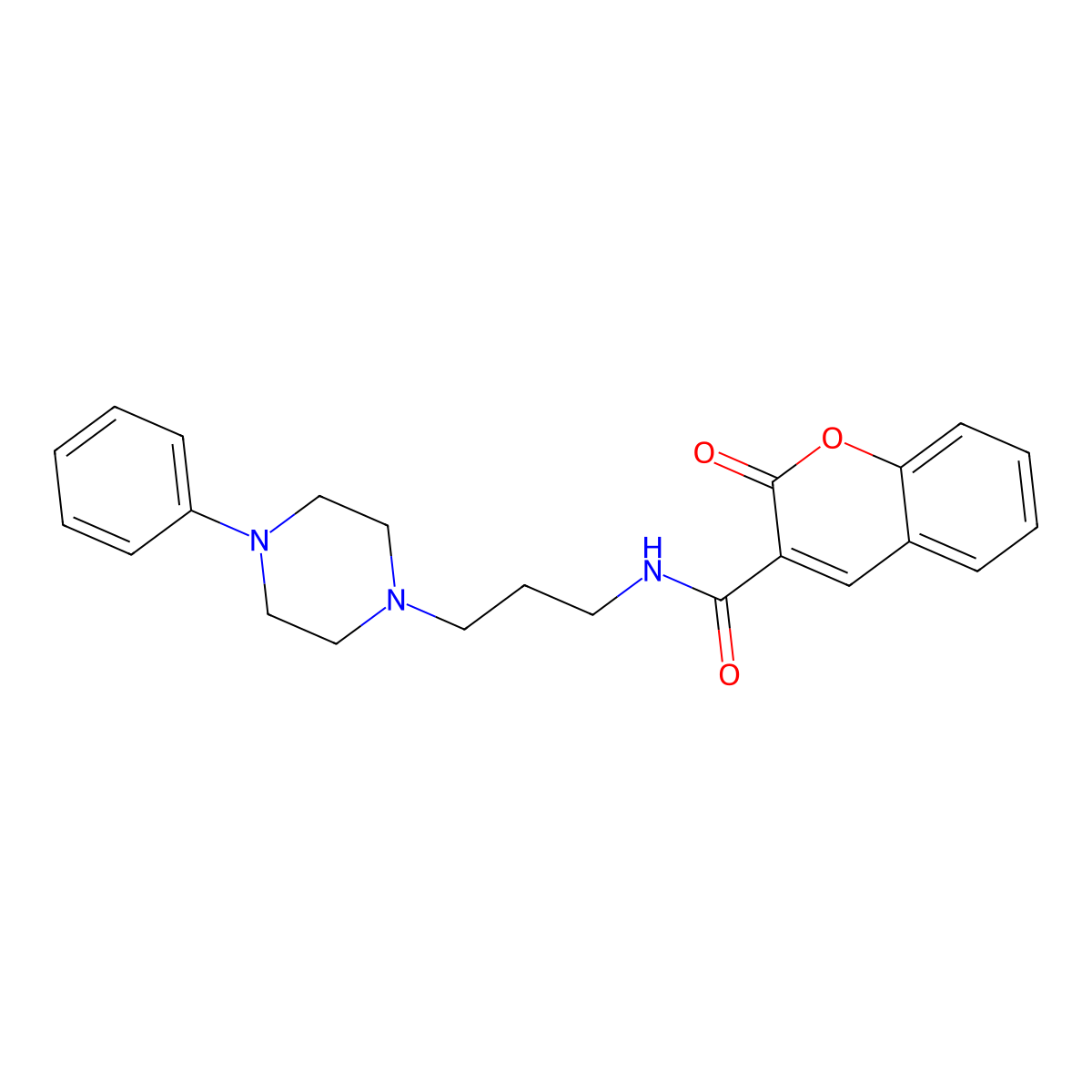 2-oxo-N-[3-(4-phenylpiperazin-1-yl)propyl]-2H-chromene-3-carboxamide molecular structure, CAS 1049396-07-7