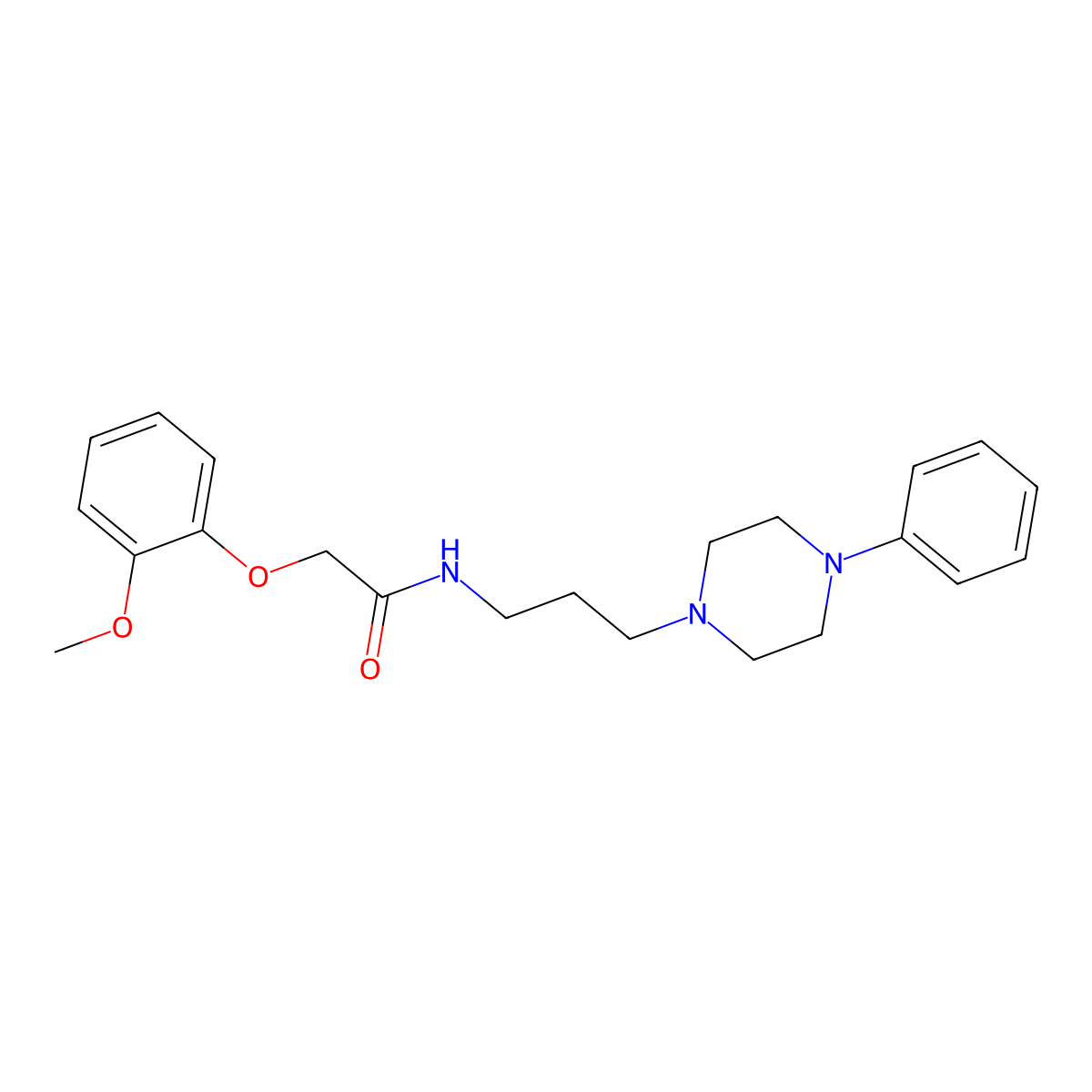 2-(2-methoxyphenoxy)-N-[3-(4-phenylpiperazin-1-yl)propyl]acetamide molecular structure, CAS 1049396-86-2