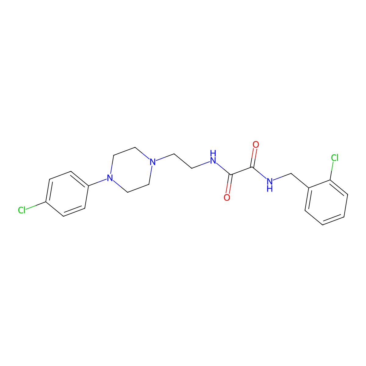 N1-(2-chlorobenzyl)-N2-(2-(4-(4-chlorophenyl)piperazin-1-yl)ethyl)oxalamide molecular structure, CAS 1049397-89-8