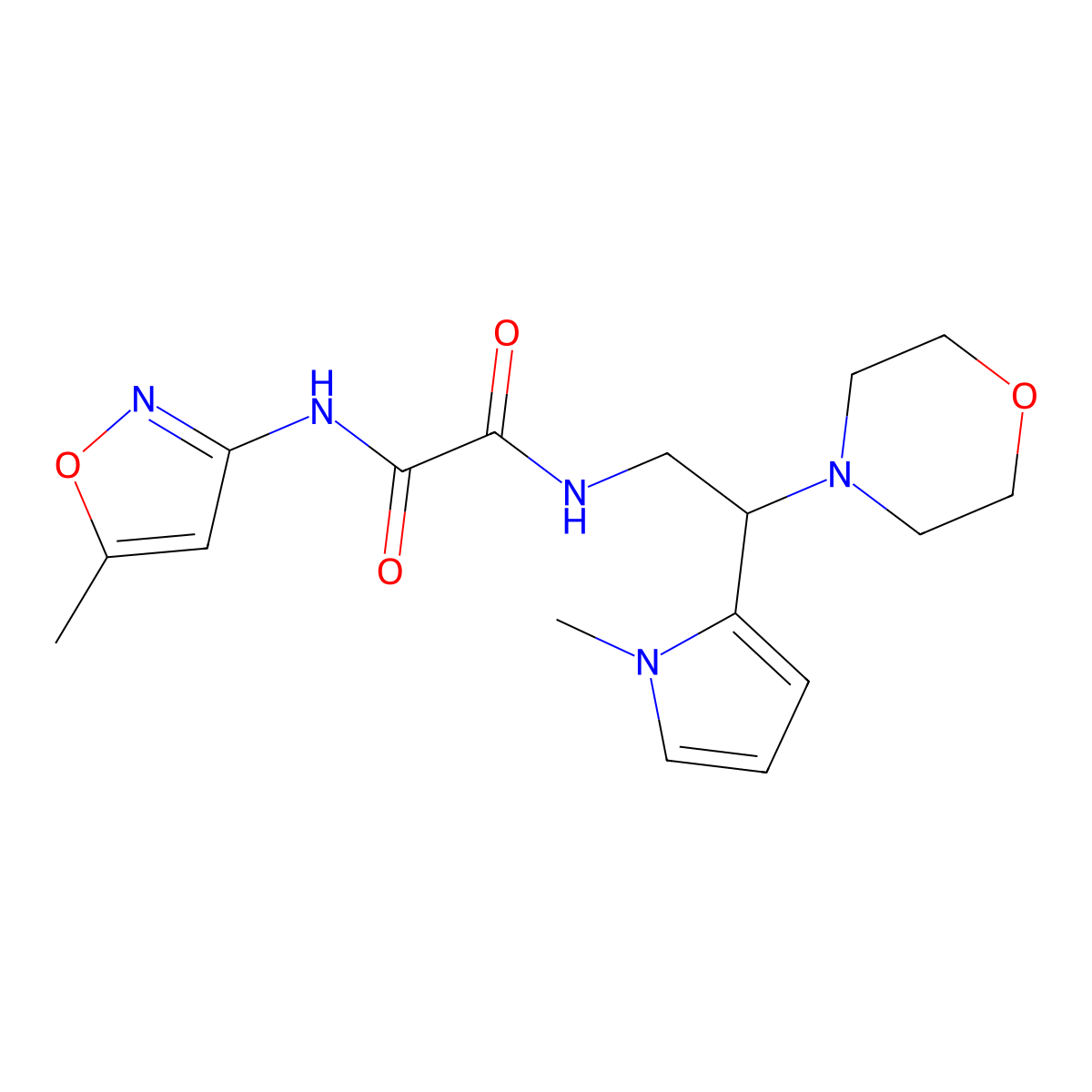 N1-(2-(1-methyl-1H-pyrrol-2-yl)-2-morpholinoethyl)-N2-(5-methylisoxazol-3-yl)oxalamide molecular structure, CAS 1049398-01-7