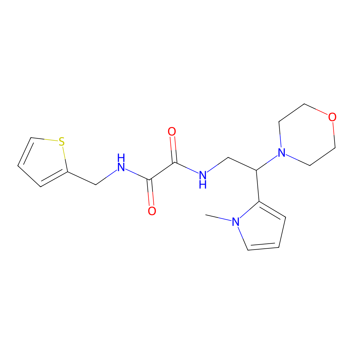 N1-(2-(1-methyl-1H-pyrrol-2-yl)-2-morpholinoethyl)-N2-(thiophen-2-ylmethyl)oxalamide molecular structure, CAS 1049398-31-3