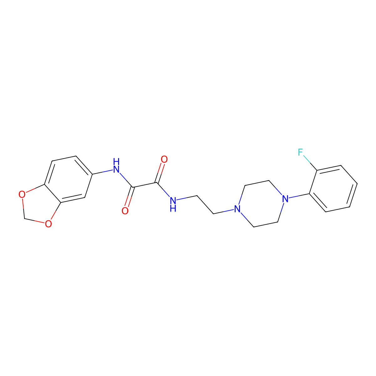 N1-(benzo[d][1,3]dioxol-5-yl)-N2-(2-(4-(2-fluorophenyl)piperazin-1-yl)ethyl)oxalamide molecular structure, CAS 1049398-49-3