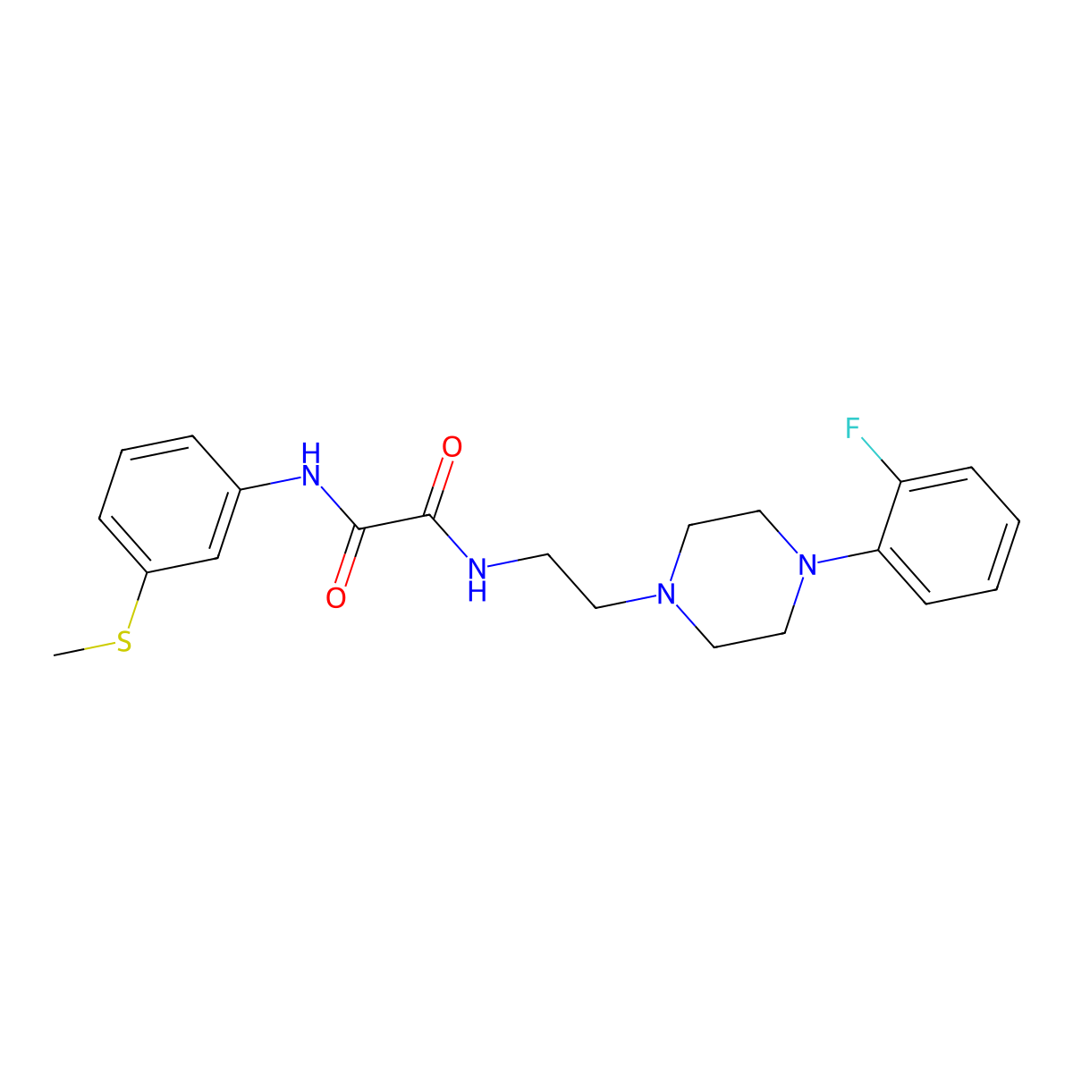 N1-(2-(4-(2-fluorophenyl)piperazin-1-yl)ethyl)-N2-(3-(methylthio)phenyl)oxalamide molecular structure, CAS 1049398-54-0