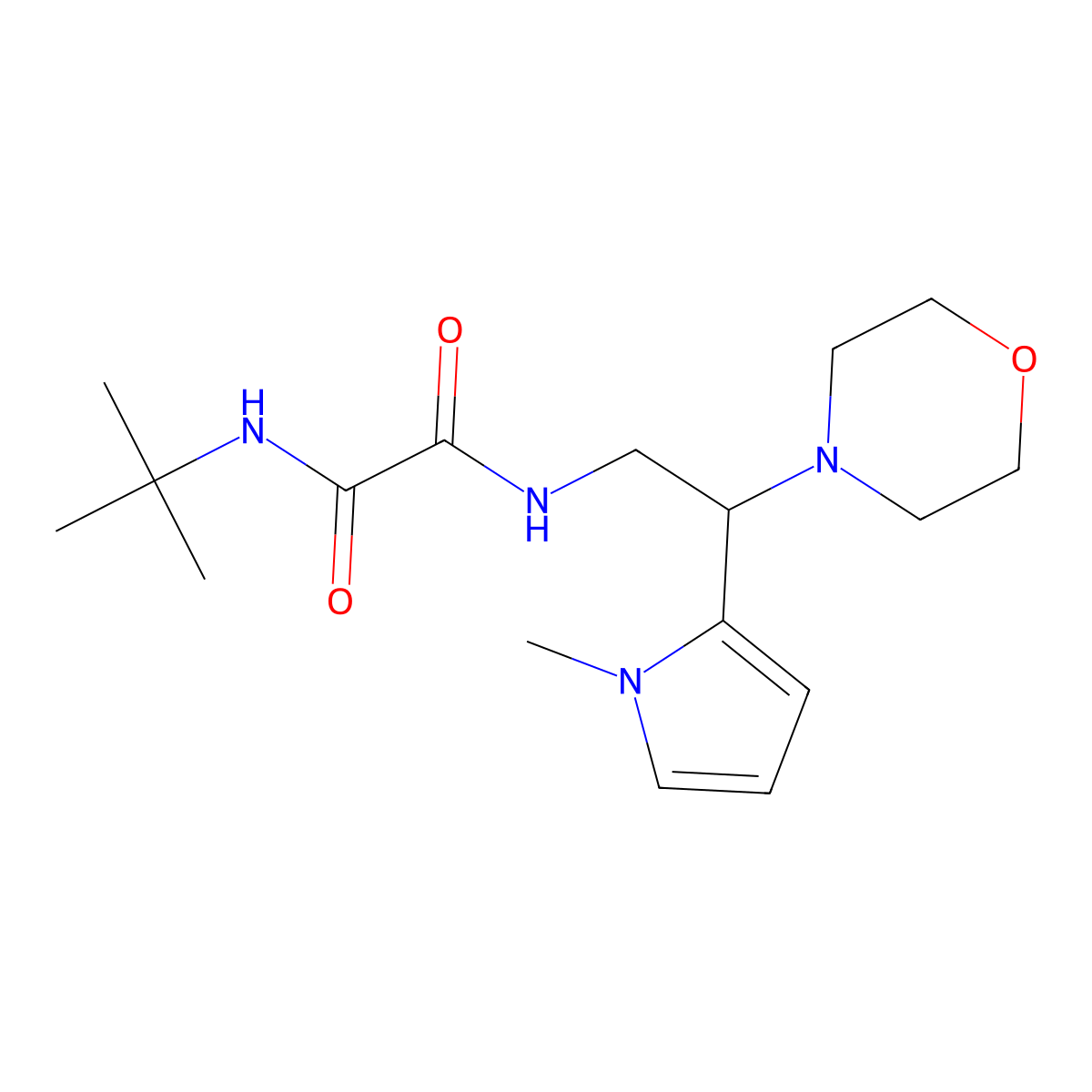 N1-(tert-butyl)-N2-(2-(1-methyl-1H-pyrrol-2-yl)-2-morpholinoethyl)oxalamide molecular structure, CAS 1049398-80-2
