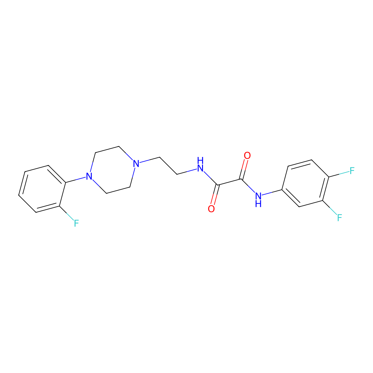 N1-(3,4-difluorophenyl)-N2-(2-(4-(2-fluorophenyl)piperazin-1-yl)ethyl)oxalamide molecular structure, CAS 1049398-82-4