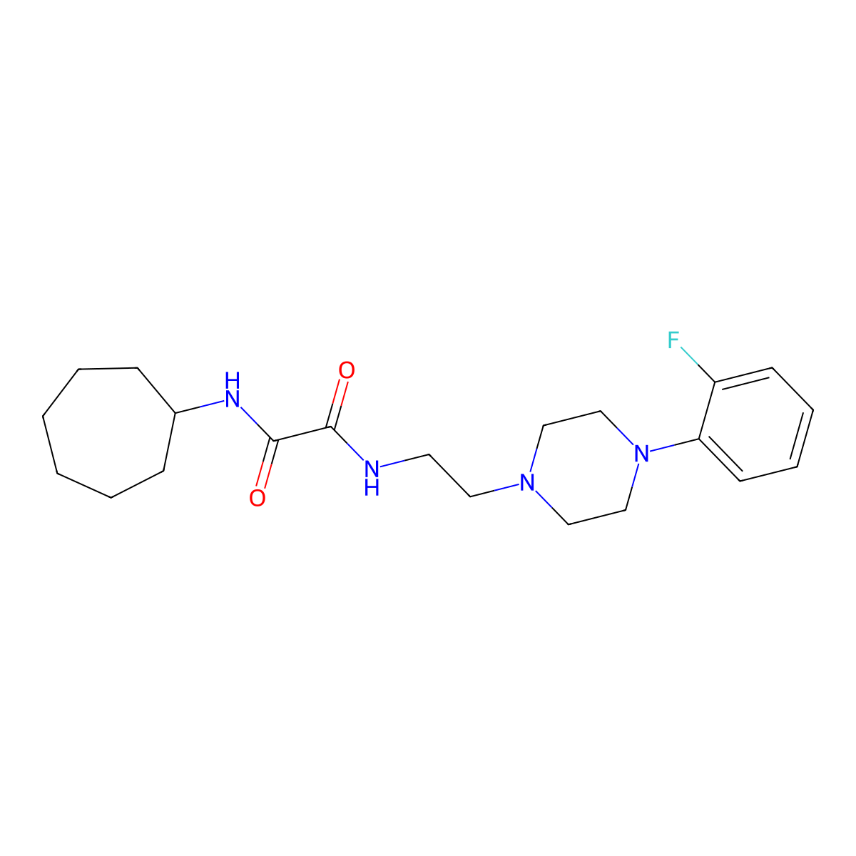 N1-cycloheptyl-N2-(2-(4-(2-fluorophenyl)piperazin-1-yl)ethyl)oxalamide molecular structure, CAS 1049398-92-6