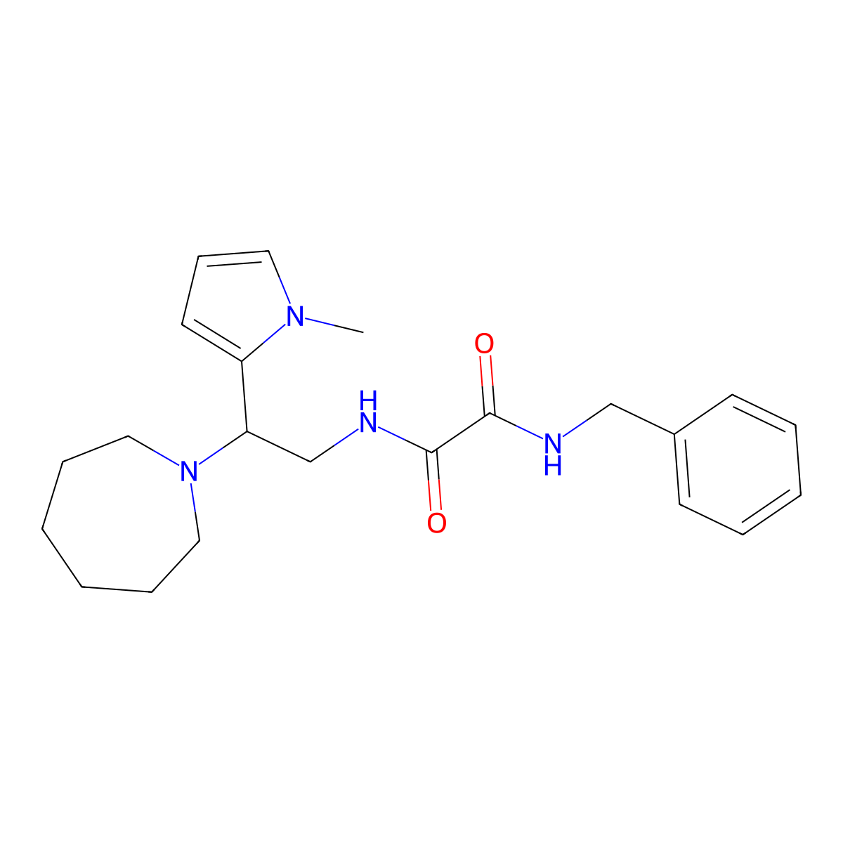 N1-(2-(azepan-1-yl)-2-(1-methyl-1H-pyrrol-2-yl)ethyl)-N2-benzyloxalamide molecular structure, CAS 1049399-26-9