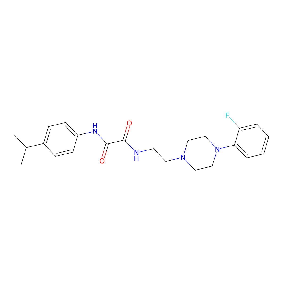 N1-(2-(4-(2-fluorophenyl)piperazin-1-yl)ethyl)-N2-(4-isopropylphenyl)oxalamide molecular structure, CAS 1049399-59-8