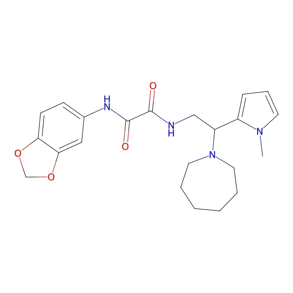 N1-(2-(azepan-1-yl)-2-(1-methyl-1H-pyrrol-2-yl)ethyl)-N2-(benzo[d][1,3]dioxol-5-yl)oxalamide molecular structure, CAS 1049399-62-3