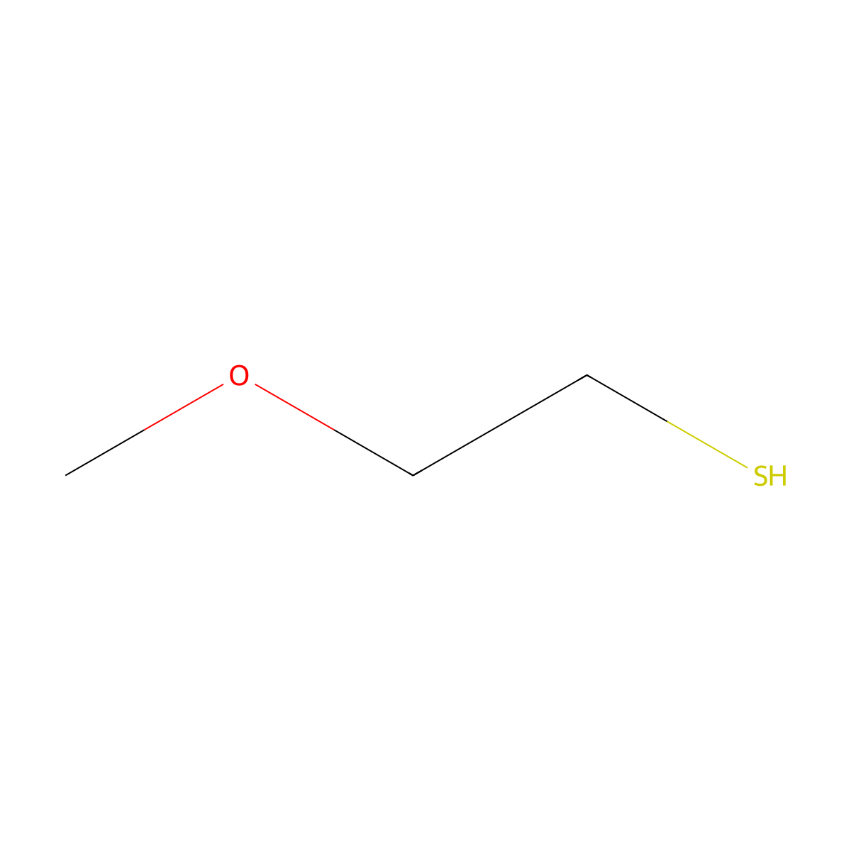 2-Methoxyethanethiol molecular structure, CAS 10494-75-4