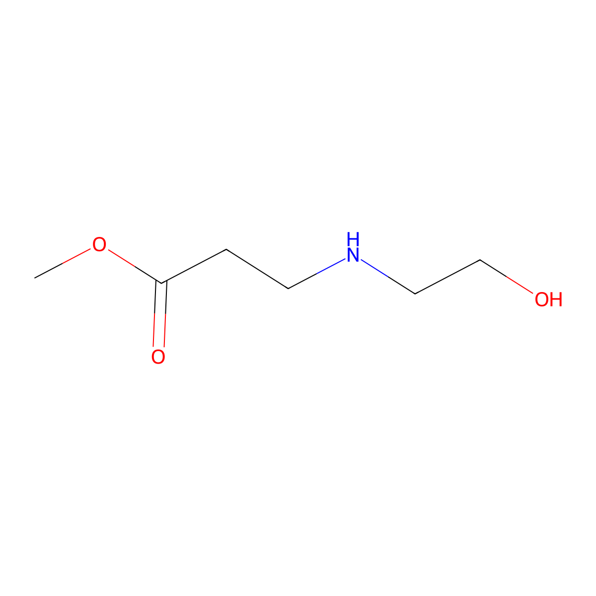 Methyl 3-[(2-Hydroxyethyl)amino]propanoate molecular structure, CAS 10494-76-5