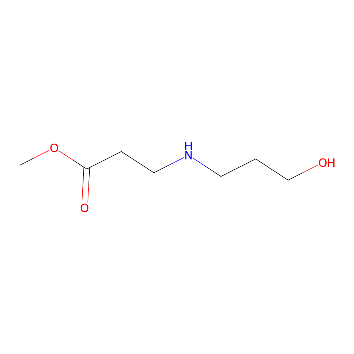Methyl 3-[(3-hydroxypropyl)amino]propanoate molecular structure, CAS 10494-79-8